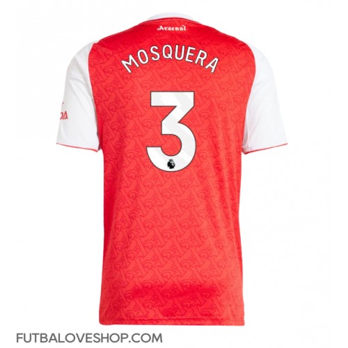 Dres Arsenal Cristhian Mosquera #3 Domáci 2025-26 Krátky Rukáv